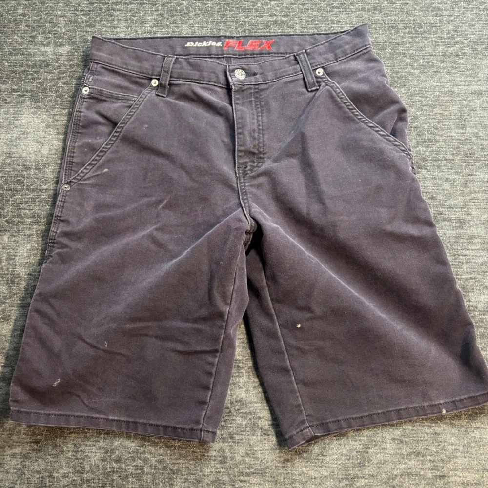 Dickies Black Carpenter Flex Shorts Mens Size 30 Workwear Utility Casual Y2K